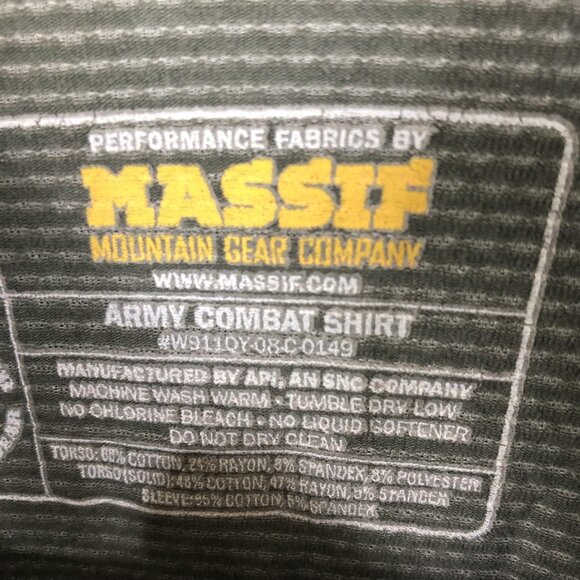 Massif Army Combat Shirt Mens Medium Camo Flame Resistant Tactical Military - Picture 3 of 13